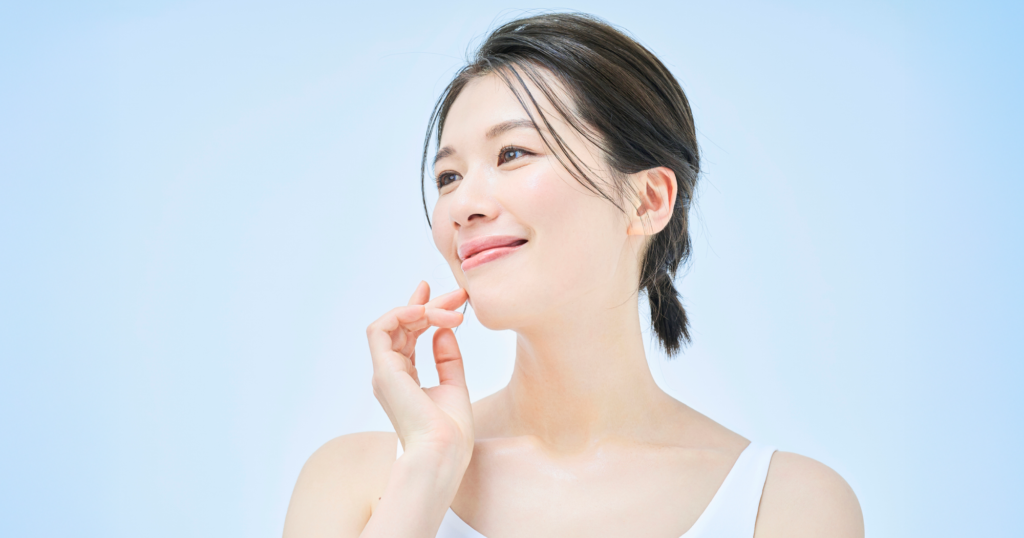 お肌の綺麗な女性