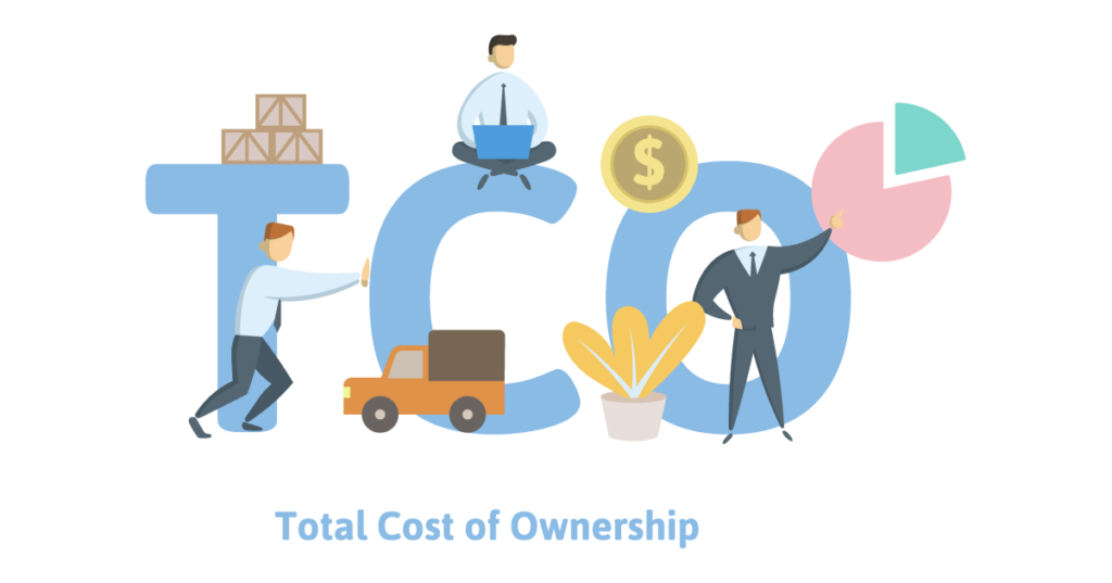 TCO（total cost of ownership）のイメージイラスト