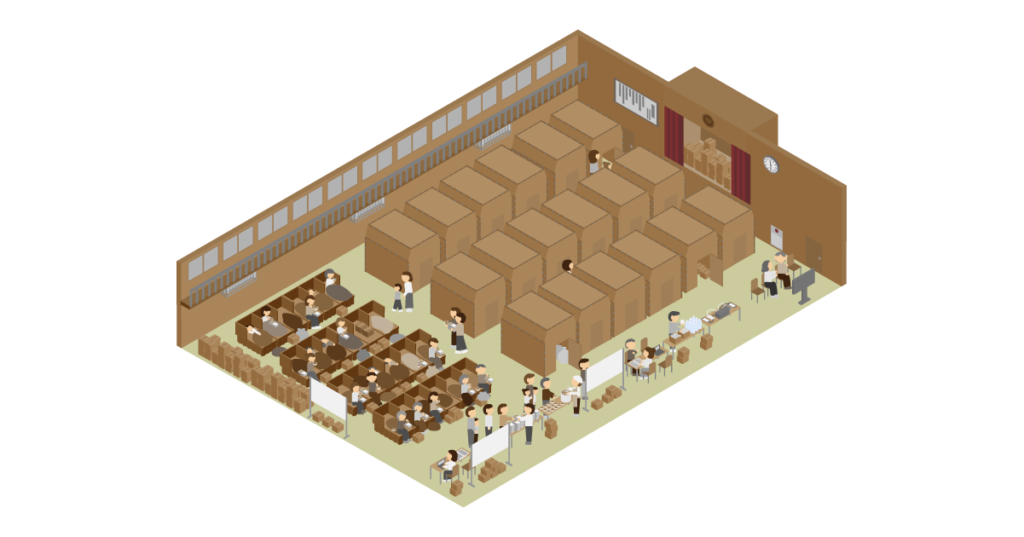 避難所のイメージイラスト